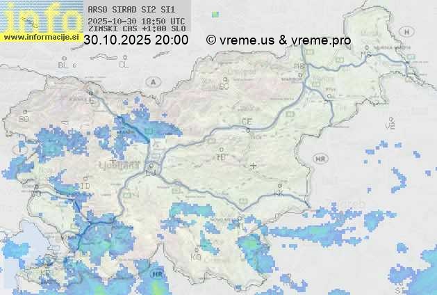 Radarska karta padavin