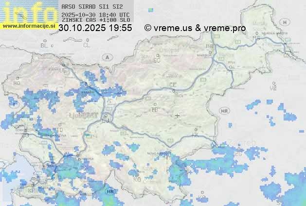 Radarska karta padavin