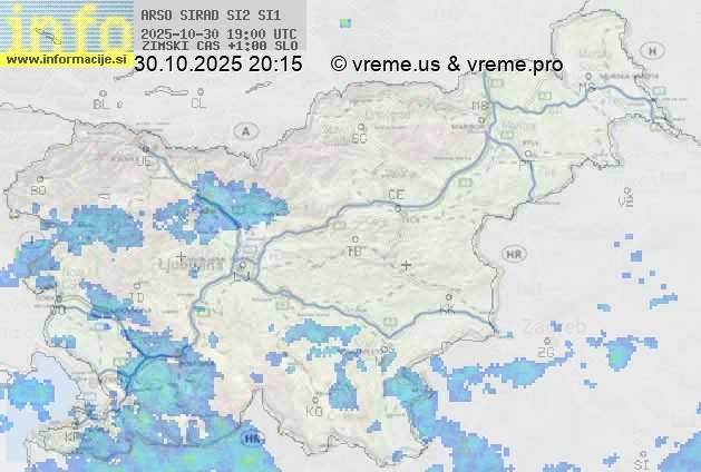 Radarska karta padavin