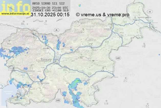 Radarska karta padavin