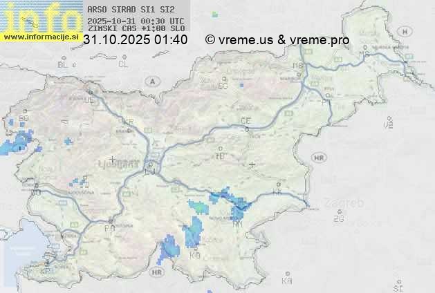 Radarska karta padavin