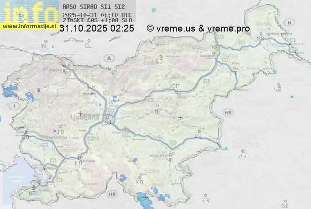 Radarska karta padavin