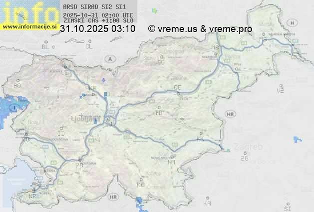 Radarska karta padavin