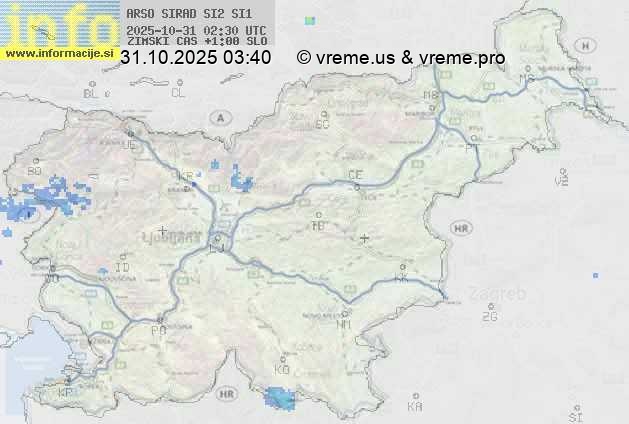 Radarska karta padavin