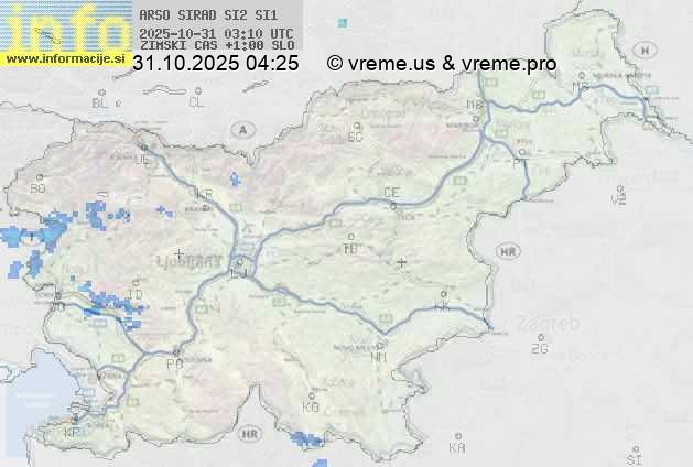 Radarska karta padavin