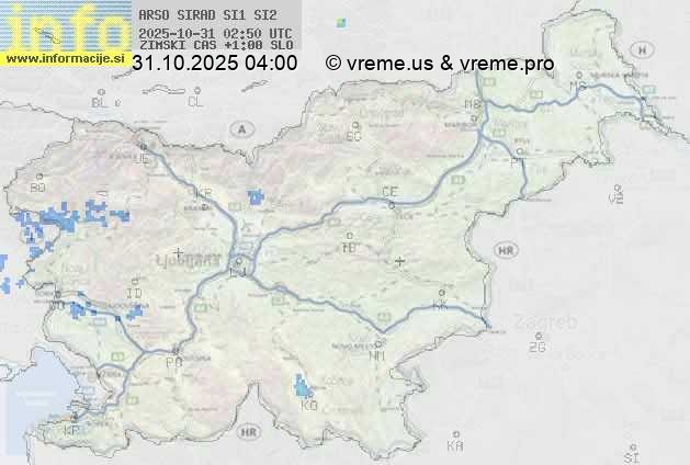 Radarska karta padavin