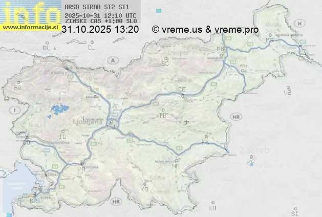 Radarska karta padavin