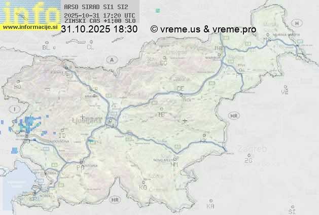 Radarska karta padavin