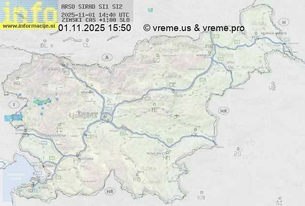 Radarska karta padavin