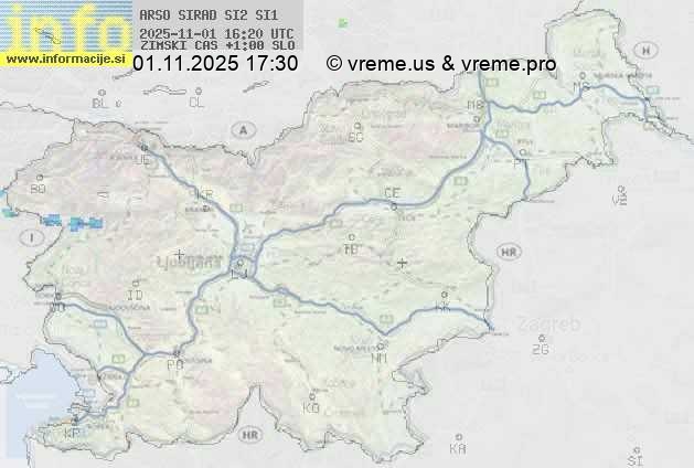 Radarska karta padavin