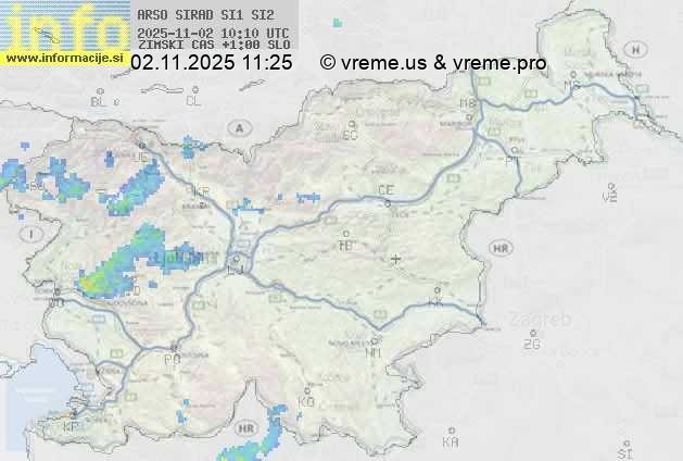 Radarska karta padavin