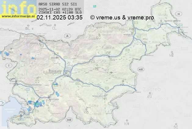 Radarska karta padavin