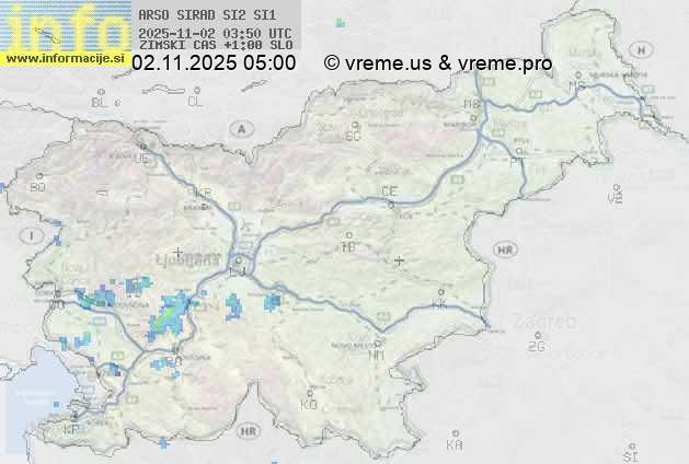 Radarska karta padavin