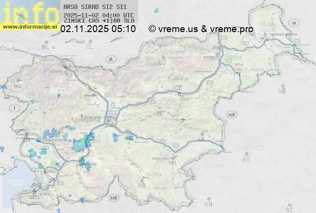 Radarska karta padavin