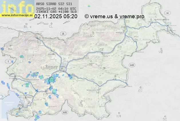 Radarska karta padavin