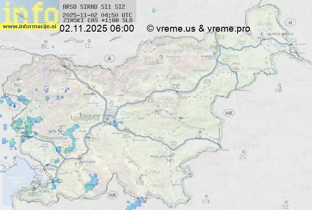 Radarska karta padavin