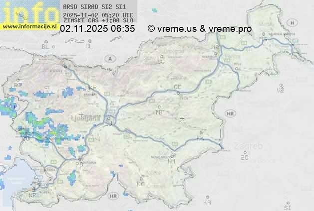 Radarska karta padavin