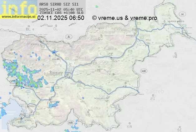 Radarska karta padavin