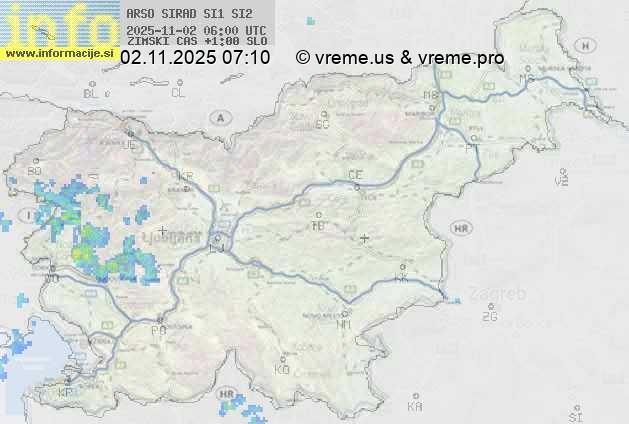 Radarska karta padavin