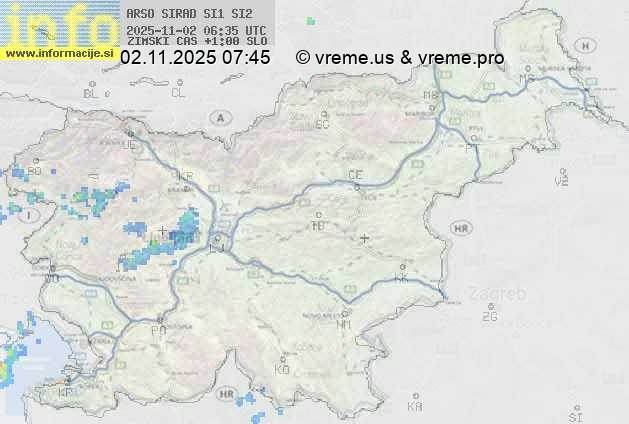 Radarska karta padavin