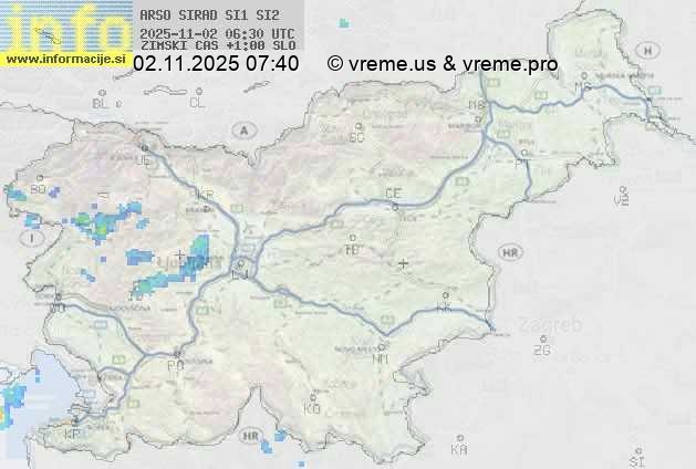 Radarska karta padavin
