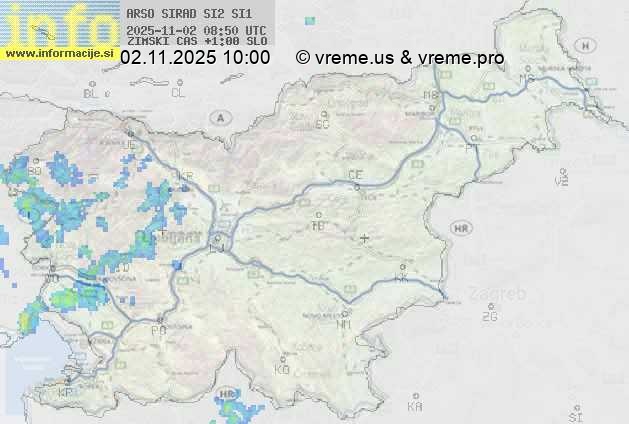 Radarska karta padavin