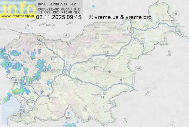 Radarska karta padavin