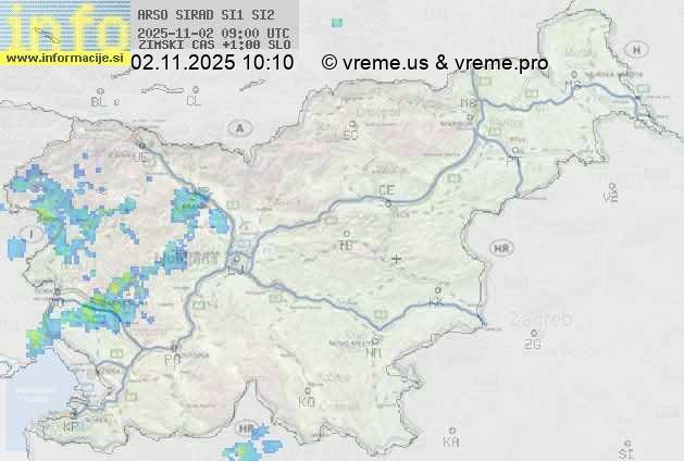 Radarska karta padavin