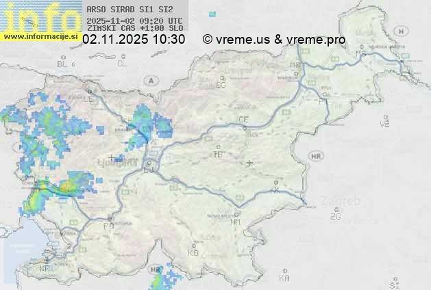 Radarska karta padavin