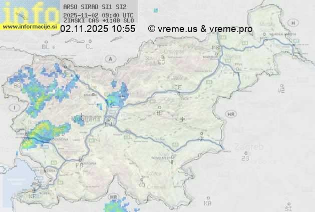 Radarska karta padavin