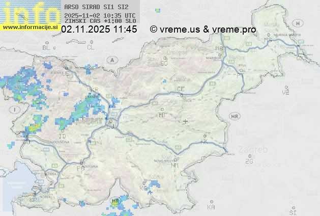 Radarska karta padavin