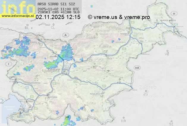 Radarska karta padavin