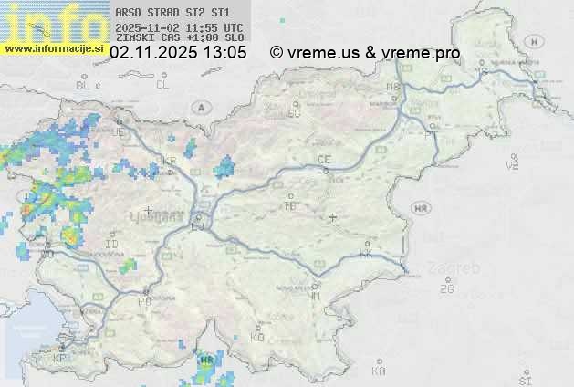 Radarska karta padavin