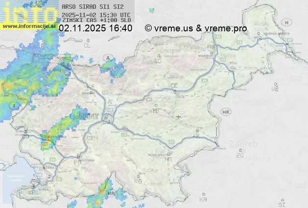 Radarska karta padavin