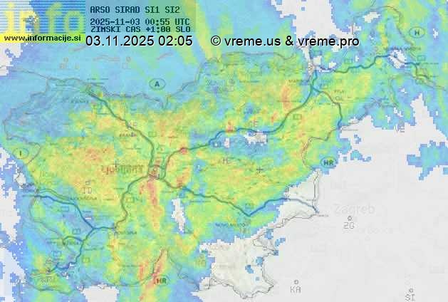 Radarska karta padavin