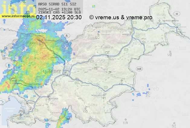 Radarska karta padavin