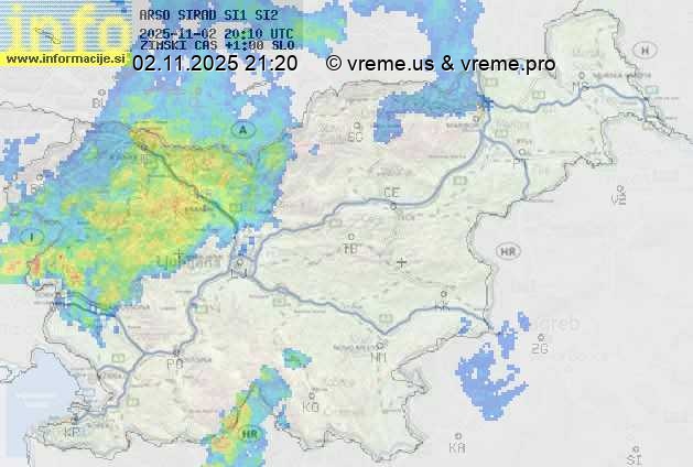 Radarska karta padavin