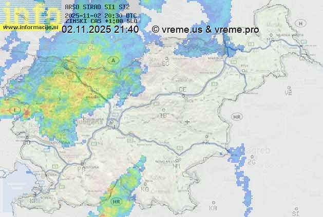 Radarska karta padavin