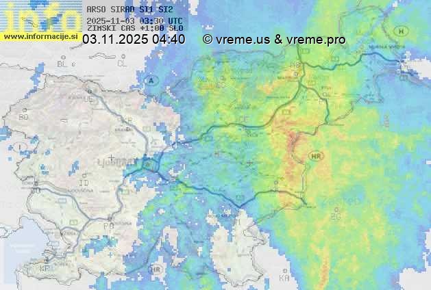 Radarska karta padavin