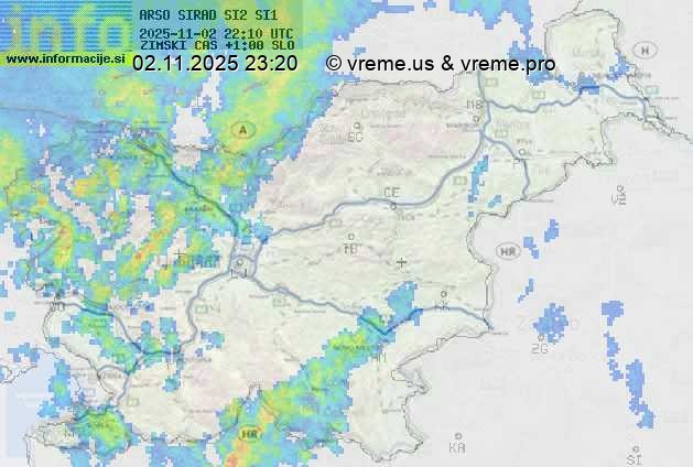 Radarska karta padavin