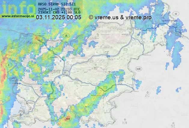 Radarska karta padavin