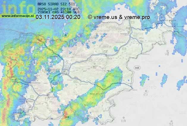 Radarska karta padavin