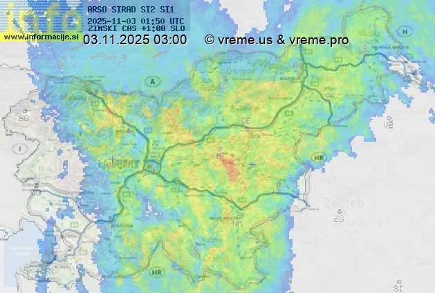Radarska karta padavin
