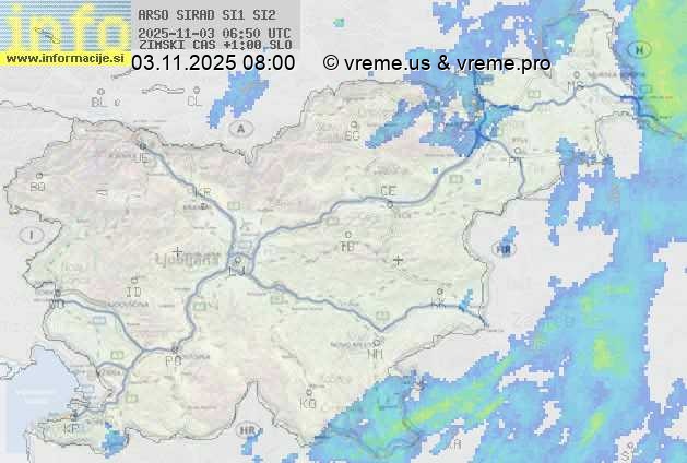 Radarska karta padavin