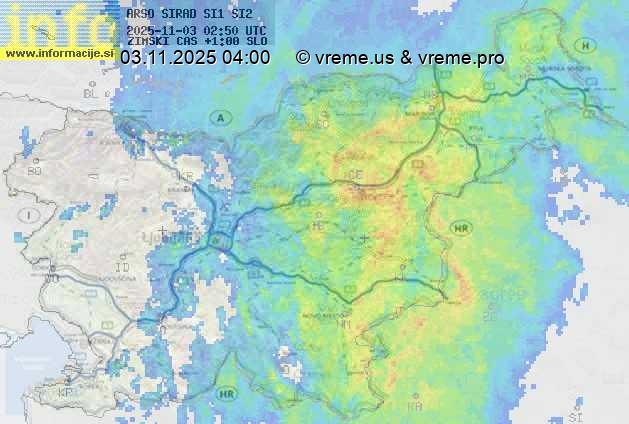 Radarska karta padavin