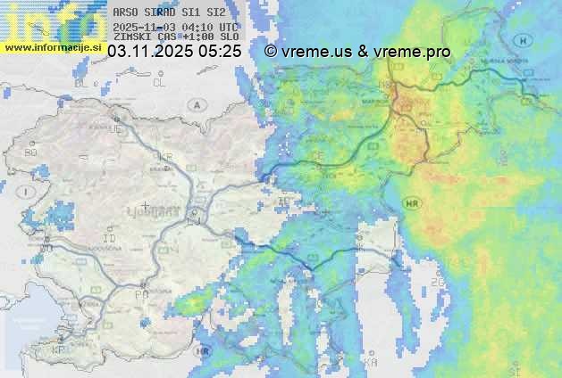 Radarska karta padavin