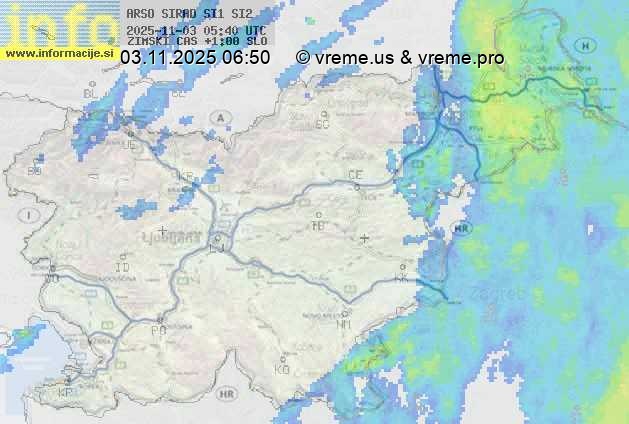 Radarska karta padavin