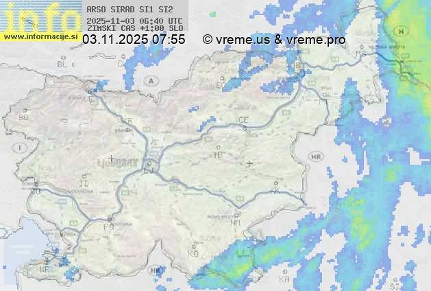 Radarska karta padavin