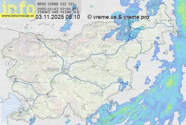 Radarska karta padavin