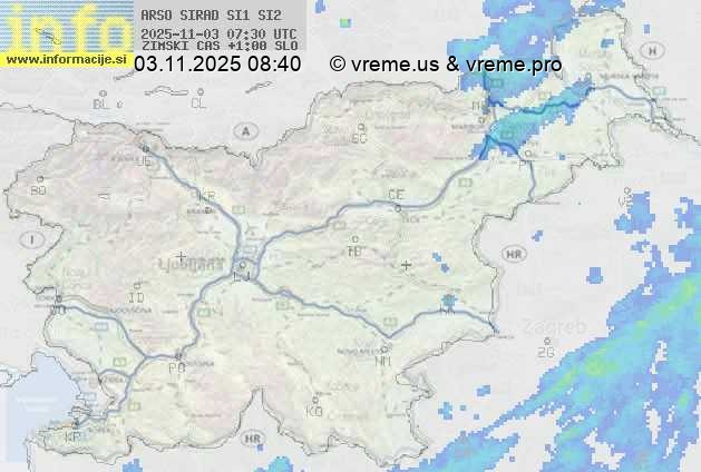 Radarska karta padavin